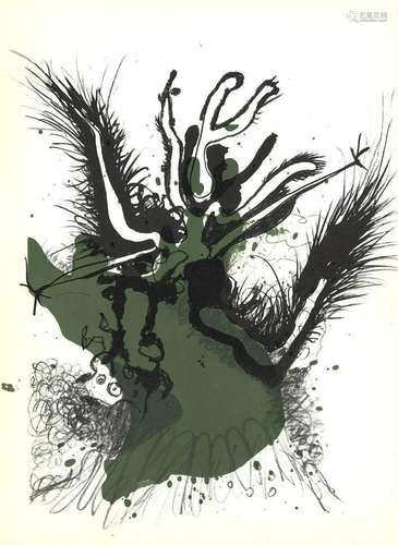 Paul Rebeyrolle - Flight I - 1969 Lithograph 15" x 11&q...