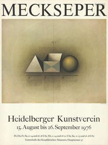 Friedrich Meckseper - Shapes - 1976 Offset Lithograph 36.75&...