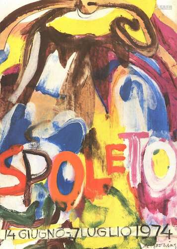 Willem de Kooning - Spoleto-14 Giugno - 1974 Offset Lithogra...