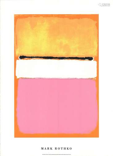 Mark Rothko - White Center - 2000 Serigraph 43.5" x 31....