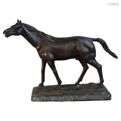 Bronze horse sculpture