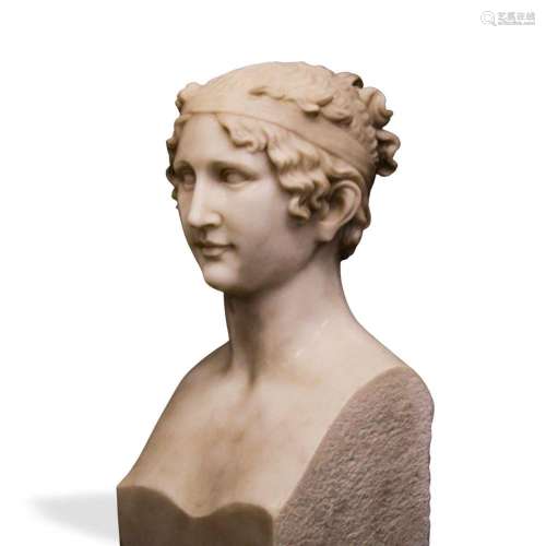 Bust of Paolina Bonaparte, in marble
