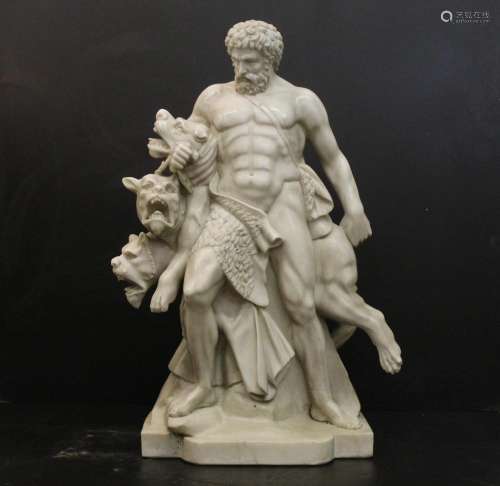 Hercules,marble sculpture. High 73 cm