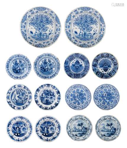 A pair of 18thC Delft plates by Geertruy Verstelle, added 12...