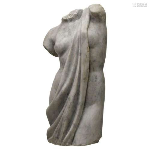 Torso of Venus. marble sculpture in Carrara marble.