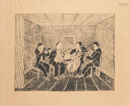 Edgar Tytgat (1879-1957), the orchestra, 1933, lithograph, N...