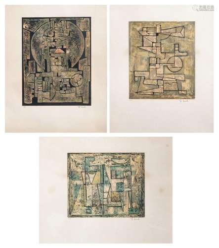 Ferdinand Vonck (1921-2010), three lithographs, Artist's Pro...