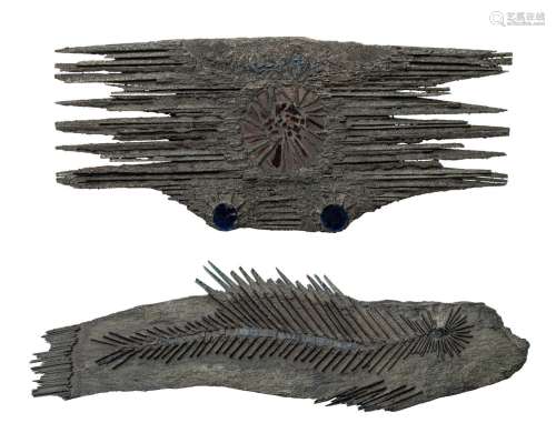 A pair of vintage wall sculptures by Pia Manu, W 104 - 125 c...