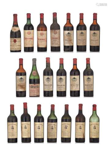 A bottle 'Château Vrai Canon Boyer', 1964, and various other...