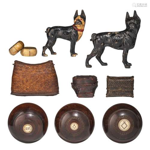 A various collection of English antique items, H 25 cm (tall...