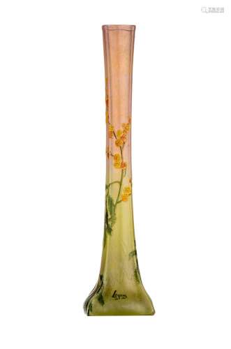 A glass paste 'solifleur' with floral decoration, by Françoi...