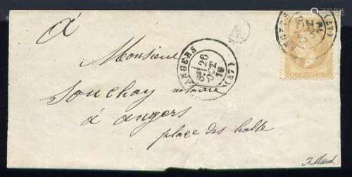 France 1870 - Rare local letter from the surroundings of Ang...