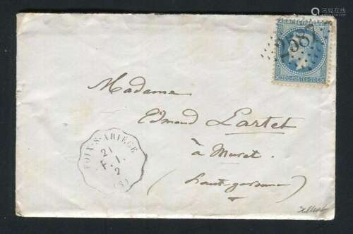 France 1869 - Rare lettre de Celles par Foix pour Muret avec...