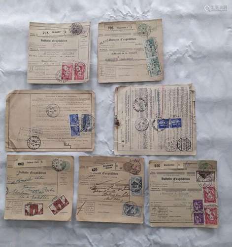 France Alsace 1934/1944 - Bulletins d'expédition colis p...