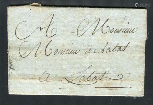 France 1792 - Rare bearer letter from Moncaprice to Labat.
