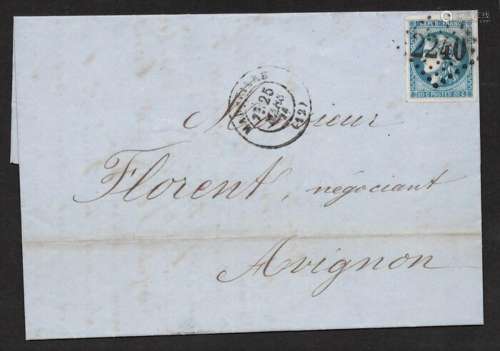 France 1871 - Letter from Marseille to Avignon with N° 46 wi...