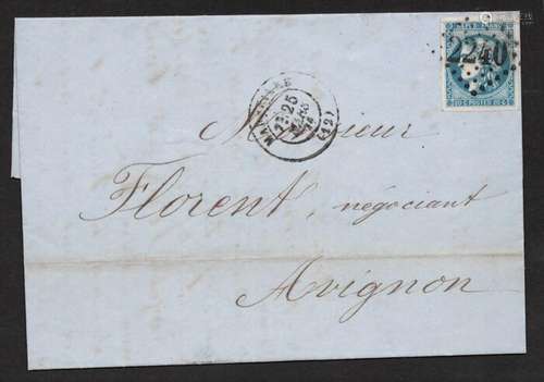 France 1871 - Letter from Marseille to Avignon with N° 46 wi...