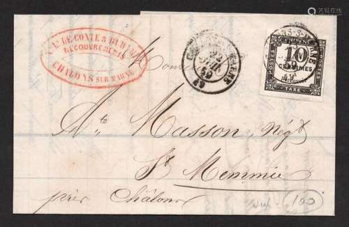 France 1859 - Letter from Châlons-sur-Marne for Saint-Mémmie...