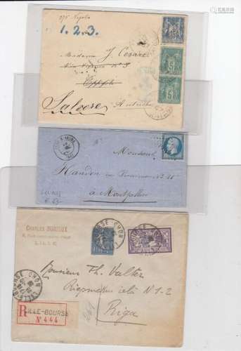 France 1880/1920 - 3 x high catalog Letter