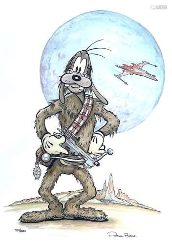 Goofy Disney/Star Wars signed print - 'Goofbacca' by...