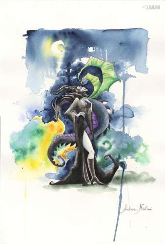 Maleficent - Watercolour Interpretation by Andrea Nicolucci ...