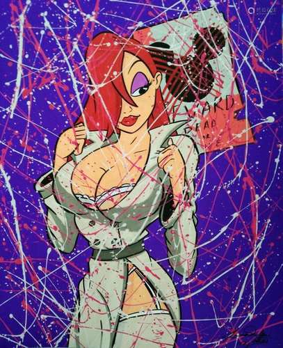 Jessica Rabbit - Pop Art Painting by Leonardo Di Matteo 50 x...