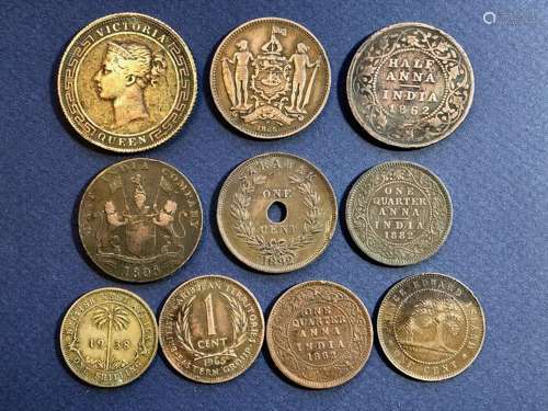 United Kingdom. Interesting lot of 10 coins from the English...