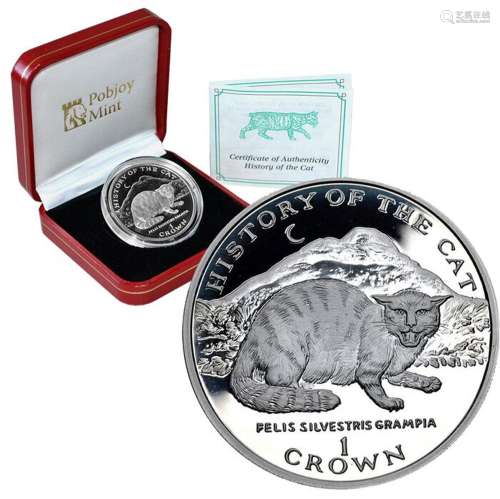 Isle of Man (Crown dependency). 1 Crown 1997 Silver Proof &#...