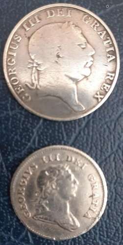 Ireland. George III (1760-1820). 10 Pence/5 Pence 1805/1813 ...
