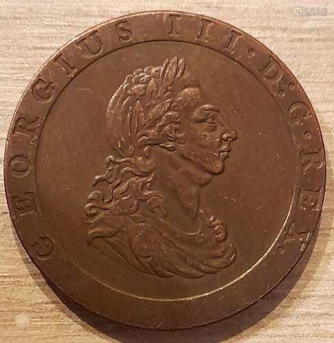 Great Britain. George III (1760-1820). 1 Penny 1797