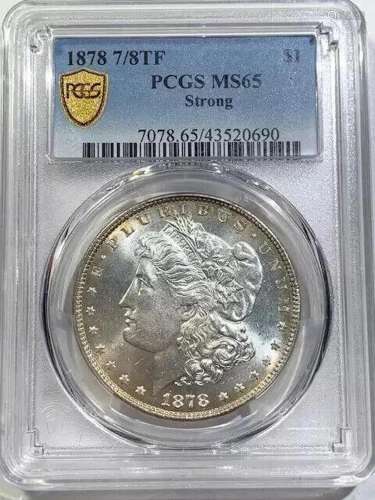 1878 P Morgan Dollar PCGS MS-65 7/8TF Strong