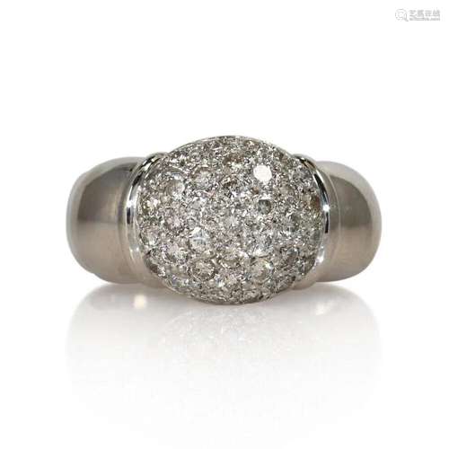 Platinum Diamond Band Ring 1.00TDW 15.3gr