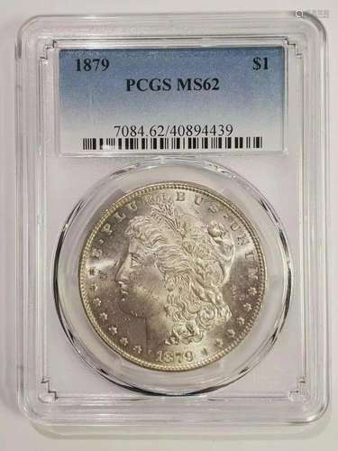 1879 P Morgan Silver Dollar PCGS MS-62