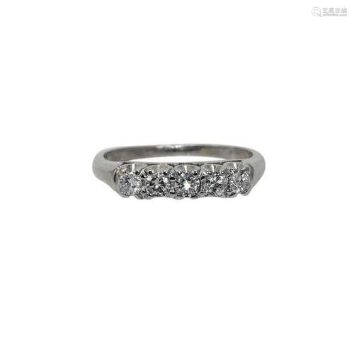 14k White Gold Vintage Diamond Ring 0.50ctw