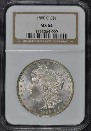 1888-O Morgan Dollar S$1 NGC MS64