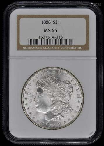 1888 Morgan Dollar S$1 NGC MS65