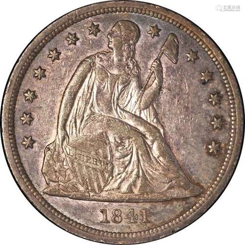 1841 Seated Liberty Dollar Nice AU Nice Eye Appeal Nice Lust...