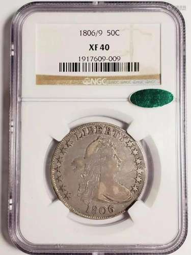 1806 P Half Dollar Draped Bust NGC XF-40 OVER CAC