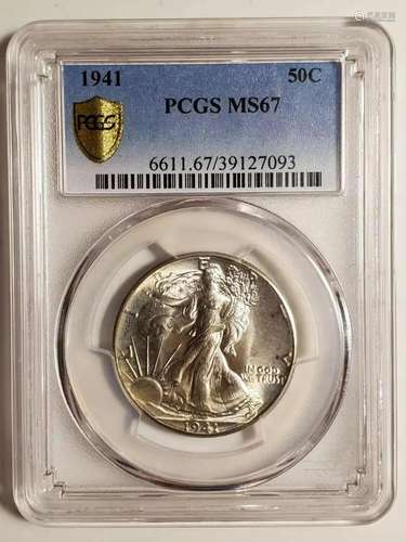 1941 P Walking Liberty Half Dollar PCGS MS-67