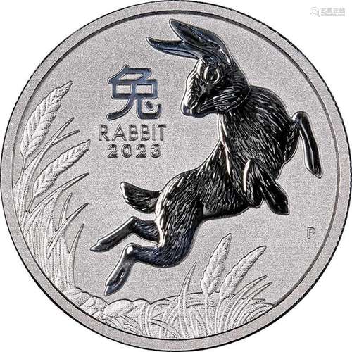 2023 Australia 1 oz Platinum Lunar Rabbit BU - Series III - ...