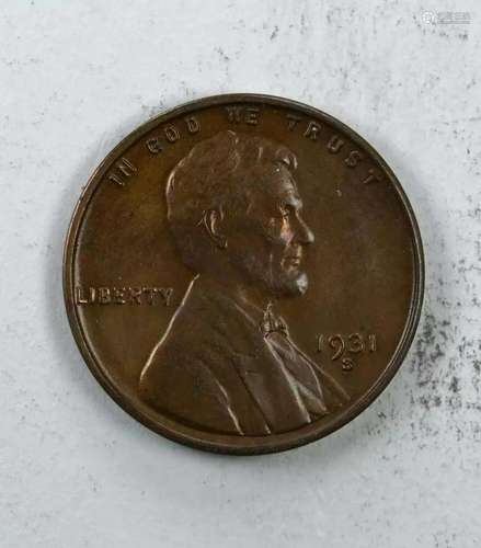 1931 S LINCOLN WHEAT CENT PENNY 1C CHOICE BU BRILLIANT UNC -...