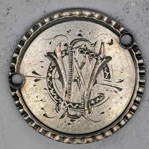 1876 SEATED LIBERTY DIME 10C LOVE TOKEN "WFC-CFW-FWC&qu...