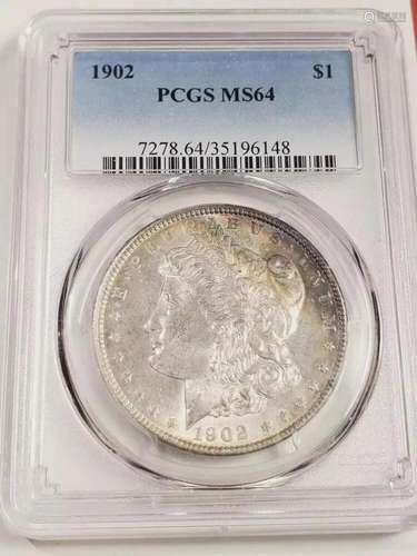 1902 P Morgan Silver Dollar PCGS MS-64 GSA Hoard