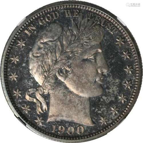 1900-P Barber Half Dollar NGC PF 66 CAMEO Full Luster Strong...