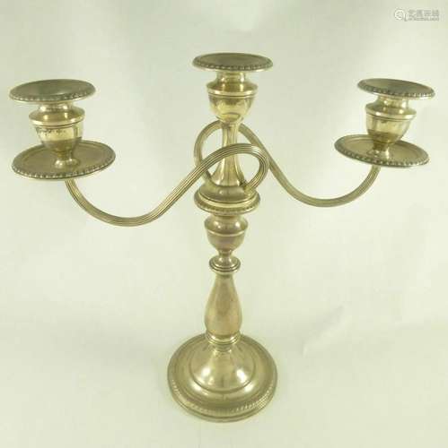 Antique Sterling Silver Candelabra Three Piece STAMPED