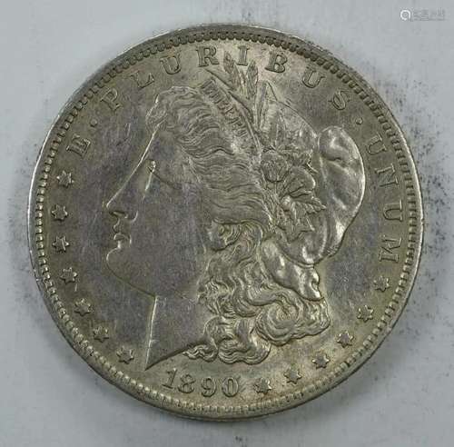 1890 S MORGAN SILVER DOLLAR $1 CHOICE AU ABOUT UNCIRCULATED ...