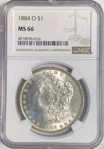 1884 O Morgan Dollar NGC MS-66