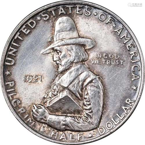 1921 Pilgrim Commem Half Dollar Choice BU+