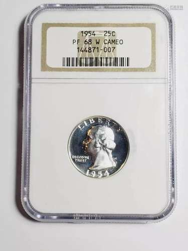 1954 P Washington Quarter NGC PF-68 CAMEO