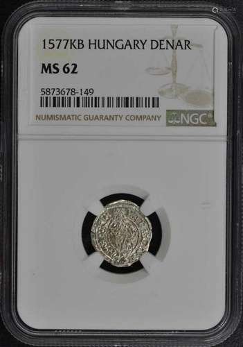 1575KB Hungary Denar Madonna & Child NGC MS62